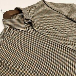 Viyella‎ Fall Plaid Cotton Wool Blend Button Down Shirt Size M NWT MSRP $160